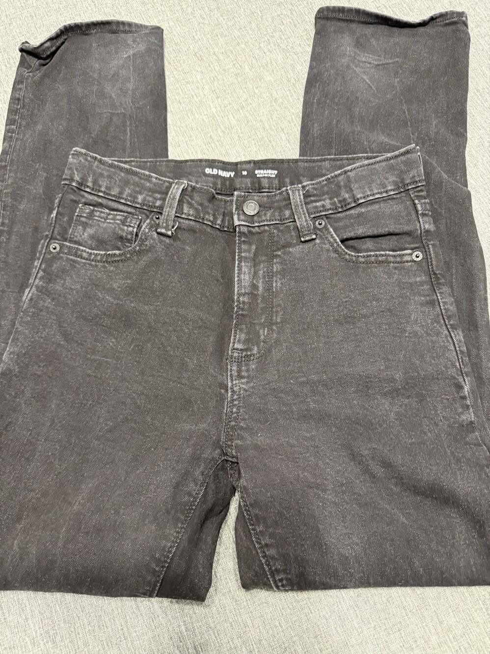 Old Navy Straight Built-In Flex Black Jeans Size 16